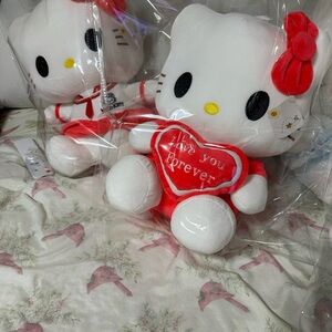 Hello Kitty Plush Set with Red Accents